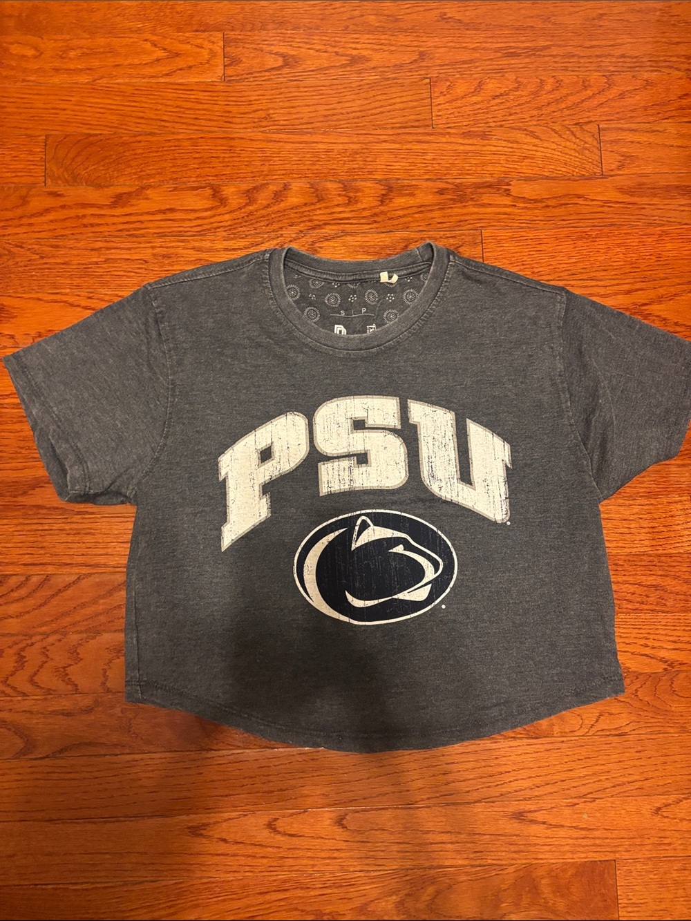 Pressbox Gray PSU Cropped Tee